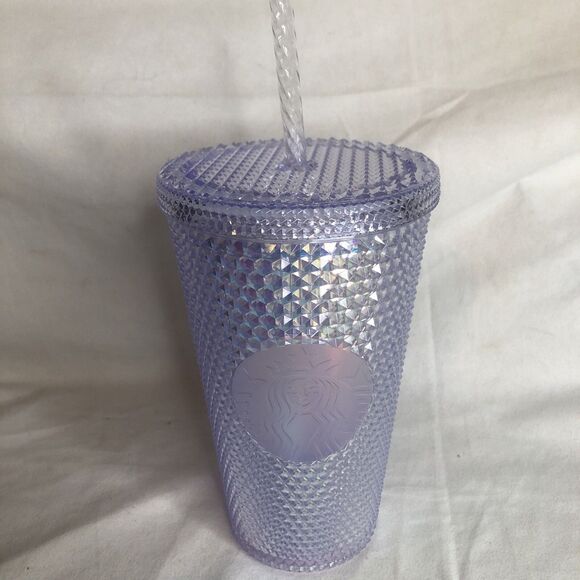New Starbucks Studded Iridescent Rainbow Unicorn 16oz Tumbler With Lid